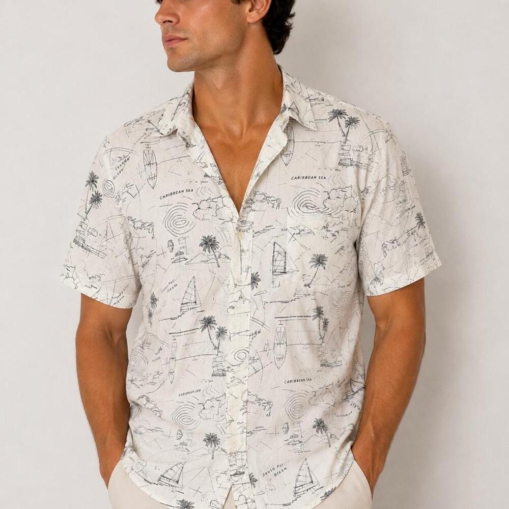 Mens gap nautical map print